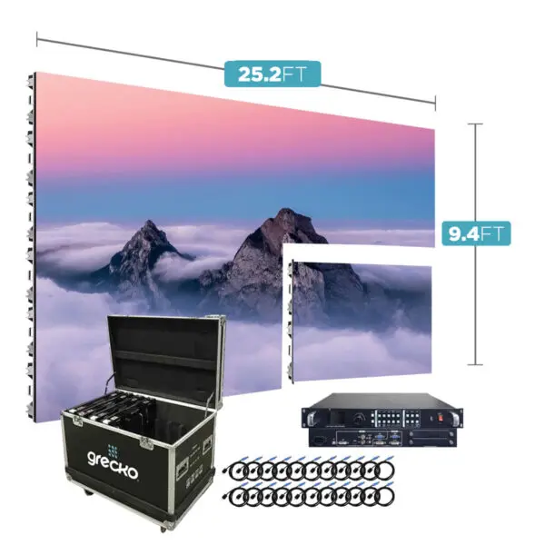Led Video Wall NovaStar P2.5mm 25.2 x 9.4' Indoor 960x960 Turn-Key LED System 24 Panels