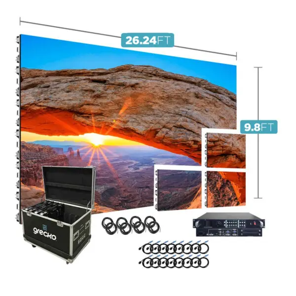Led Video Wall NovaStar P2.5mm 26.24'x9.8'' Indoor Turn-Key LED System 96 Panels