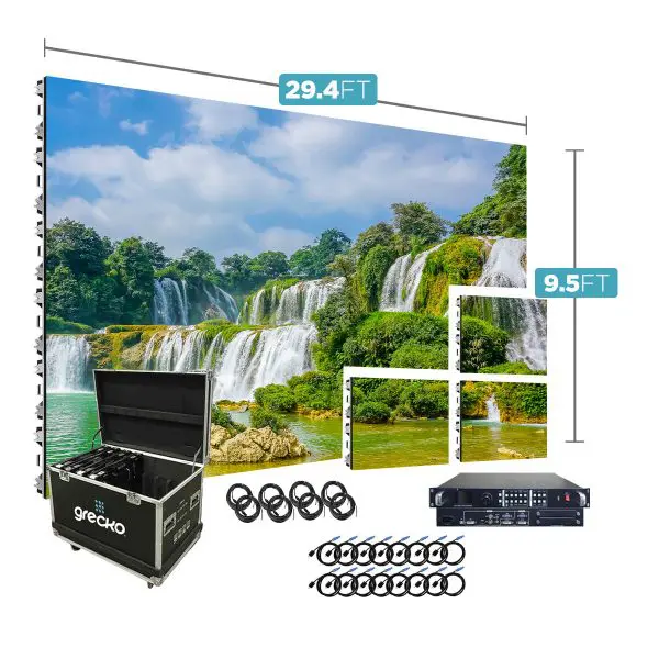 Led Video Wall NovaStar P1.25mm 29.4' x 9.5' Indoor Turn-Key LED System 84 Panels