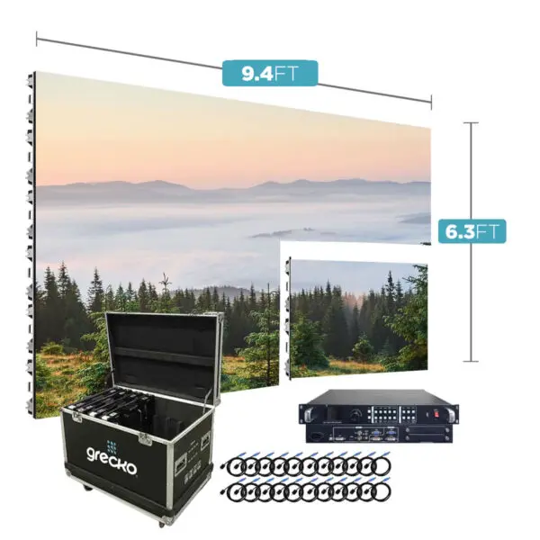 Led Video Wall NovaStar P5mm 9.4' x 6.3' Indoor 960x960 Turn-Key LED System 6 Panels