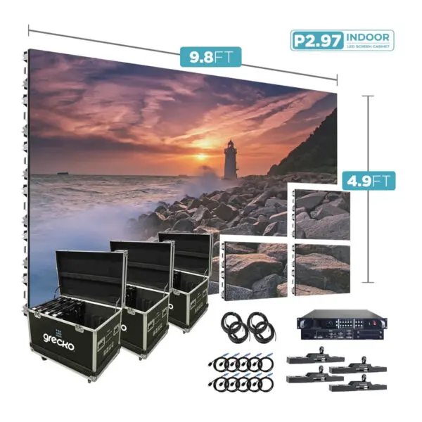 Led Video Wall NovaStar P2.97mm 9.8′ x 4.9′ Indoor-Turn-Key LED System 18 Panels