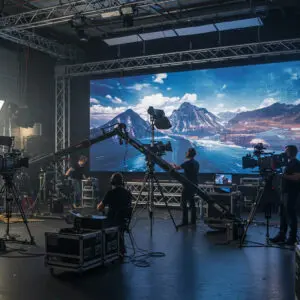led video wall 21′ x 9.5′ p1.53mm indoor for virtual productions, vfx & events