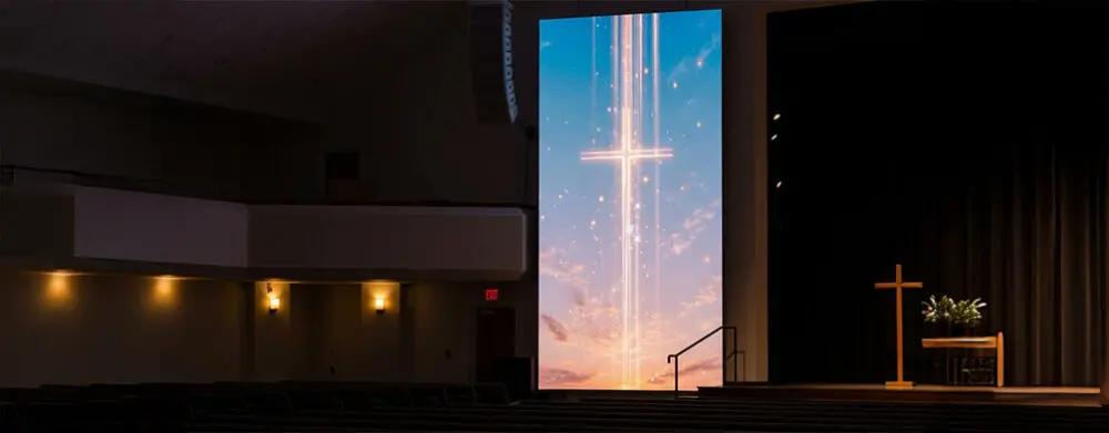 Vertical LED Screens in Churches
