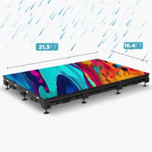 Led Video Wall NovaStar P3.91mm Floor Semi-Outdoor 500x1000 21.33' x 16.4' Turn-Key LED System 65 Panels