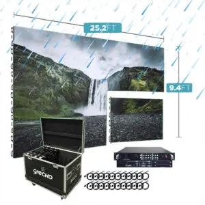 Led Video Wall NovaStar P4mm OUT 960x960 25.2' x 9.4' Outdoor Turn-Key LED System 24 Panels