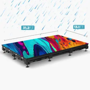 Led Video Wall NovaStar P3.91mm Floor Semi-Outdoor 500x1000 31.2' x 13.12' Turn-Key LED System 76 Panels