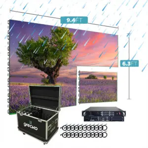 Led Video Wall NovaStar P3mm OUT 960x960 9.4' x 6.3' Outdoor Turn-Key LED System 6 Panels
