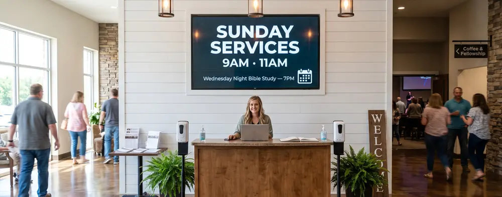 How LED Screens Support Church Welcome Areas